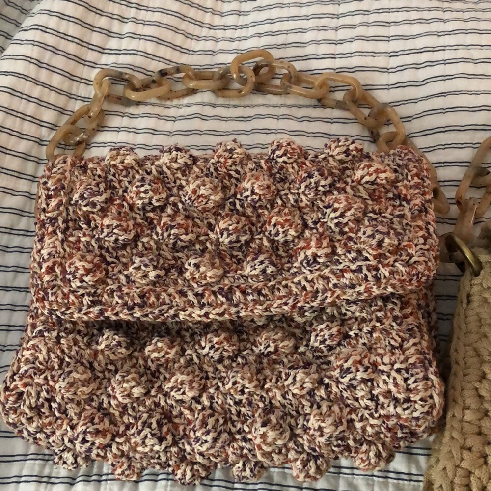 One and Only Greek Crochet Purse-High Style! gorgeous! Perfect condition